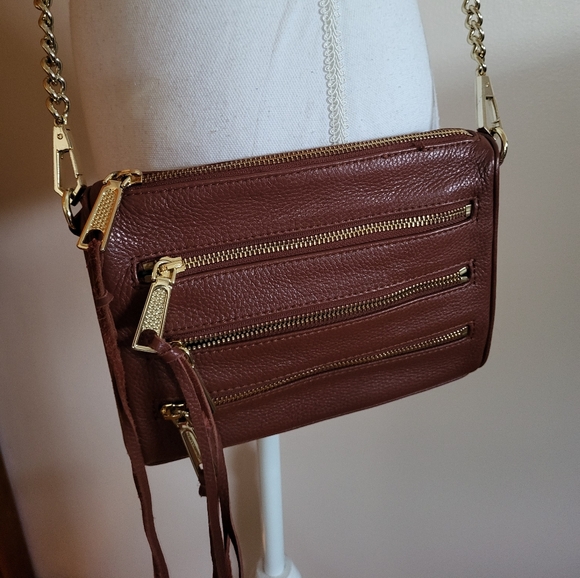 Rebecca Minkoff Mini Zip Rocker Leather Crossbody Bag - Picture 2 of 11